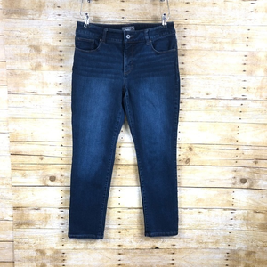 Chico’s So Slimming Dark Wash Ankle Jeans Size 0.5 Stretch Denim (approx. US 6)